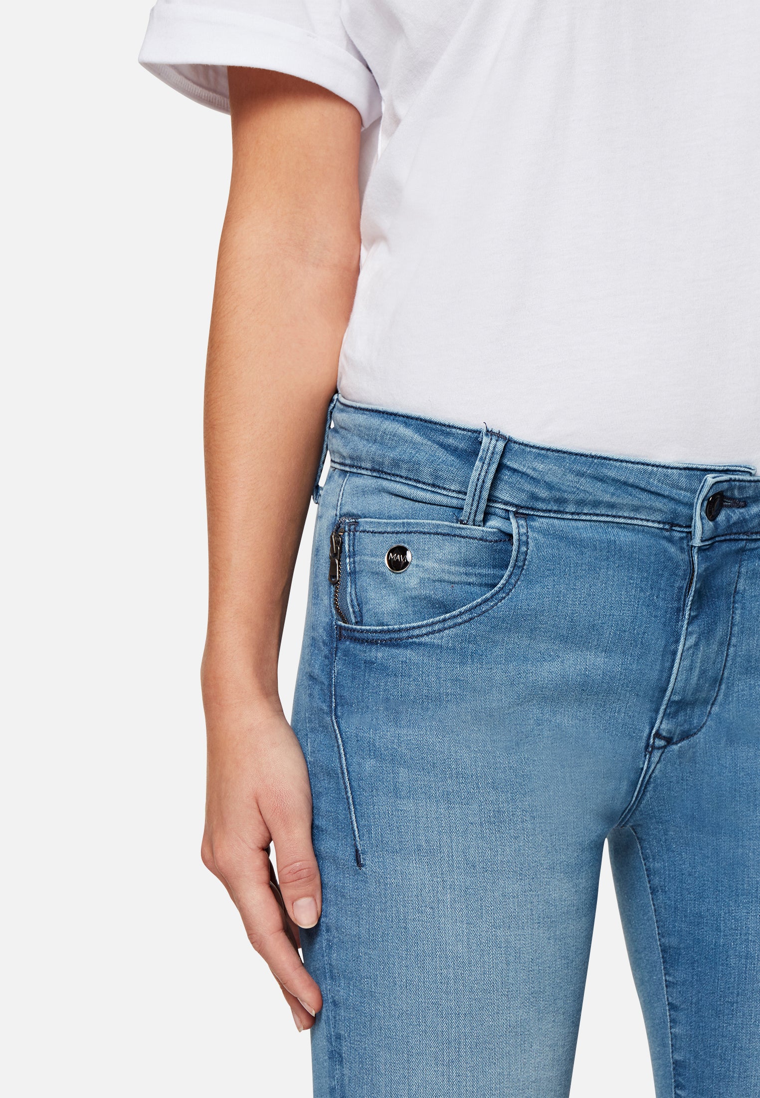 Mavi ADRIANA | Mid Rise, Super Skinny Jeans in LT Glam 