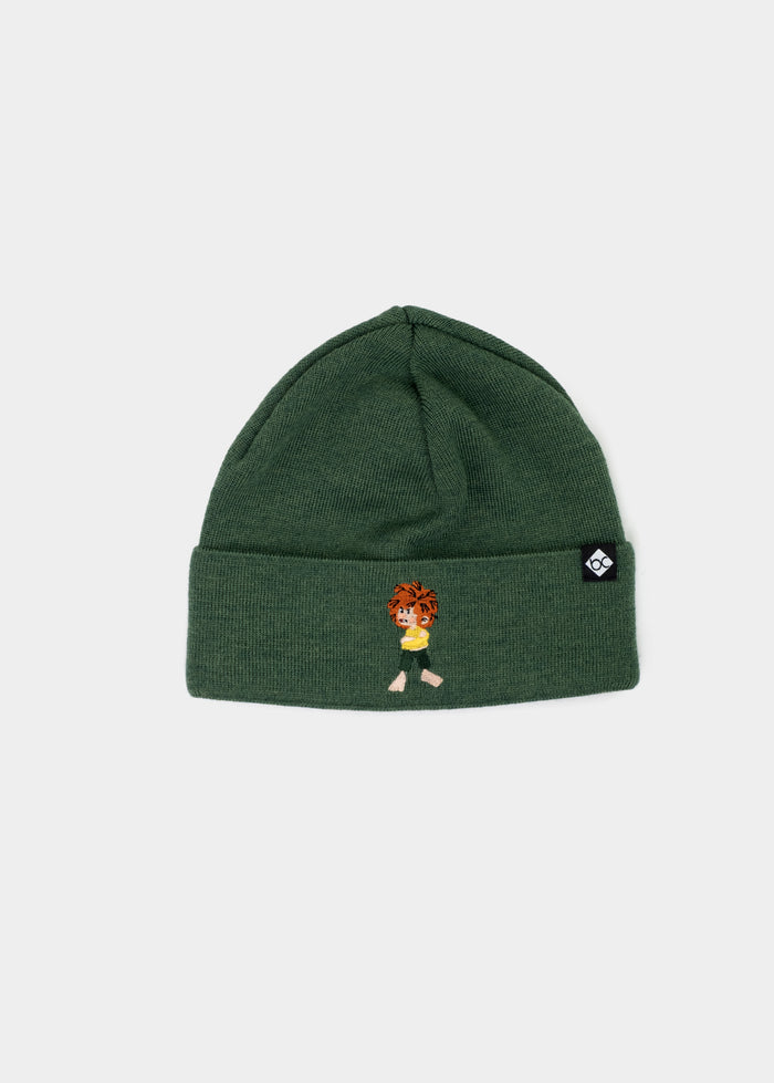 Bavarian Caps - WH87 Kinder Stickhaum "Pumuckl Grantig" - moosgrün Mütze