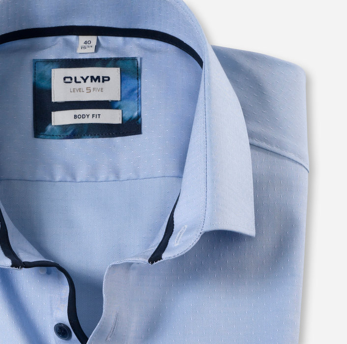 OLYMP Level Five body fit, Businesshemd, Modern Kent, in Bleu