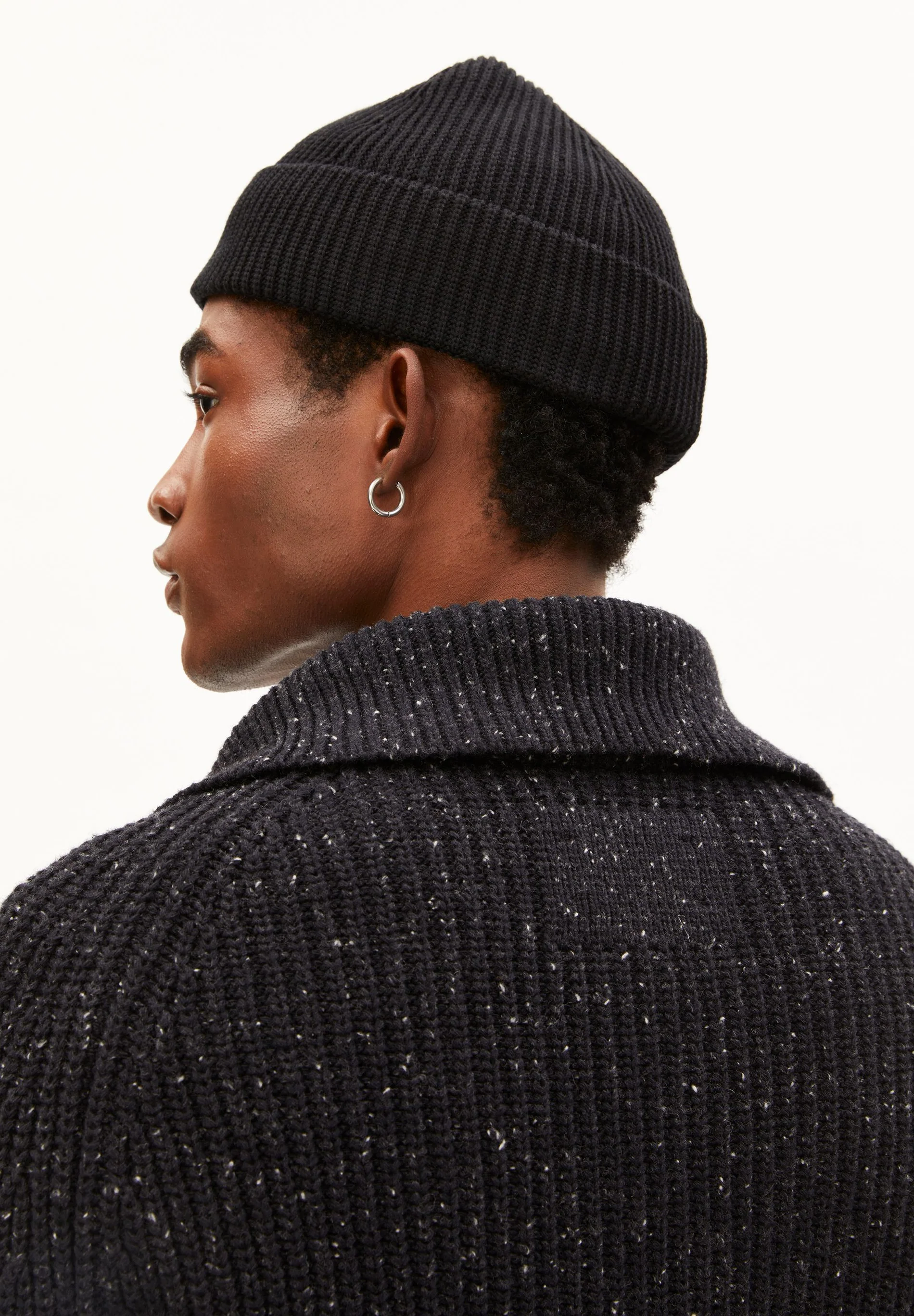 Armedangels Unisex Mütze ICONIC Å NILDAAO BAUMWOLLE in schwarz 100% Bio-Baumwolle