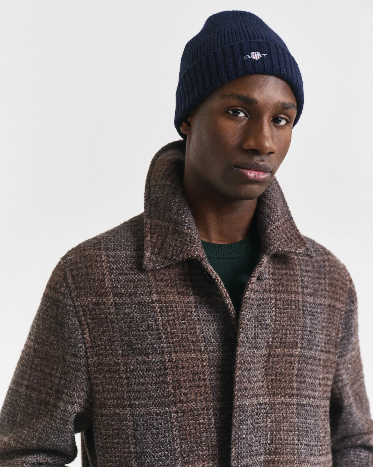 Gant Herren Mütze Shield Beanie aus Wolle in marine