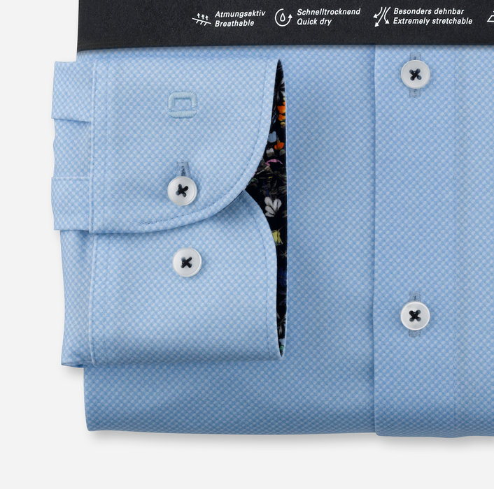 OLYMP Level Five 24/Seven body fit, Businesshemd, New York Kent, Bleu