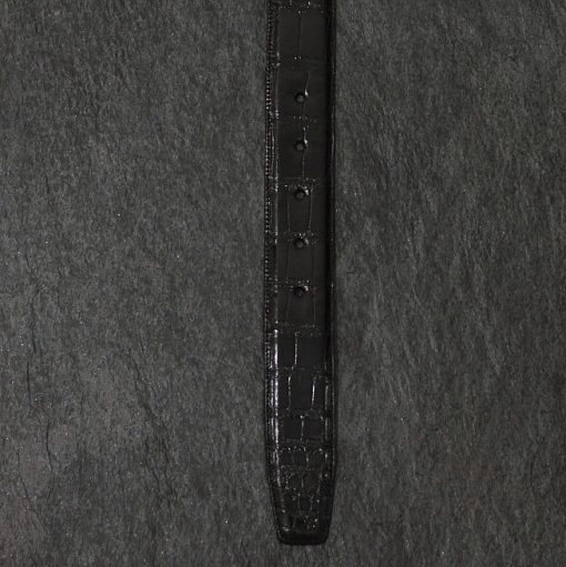 Possum Alligatorleder Krokodil Gürtel Breite 3,5 cm schwarz