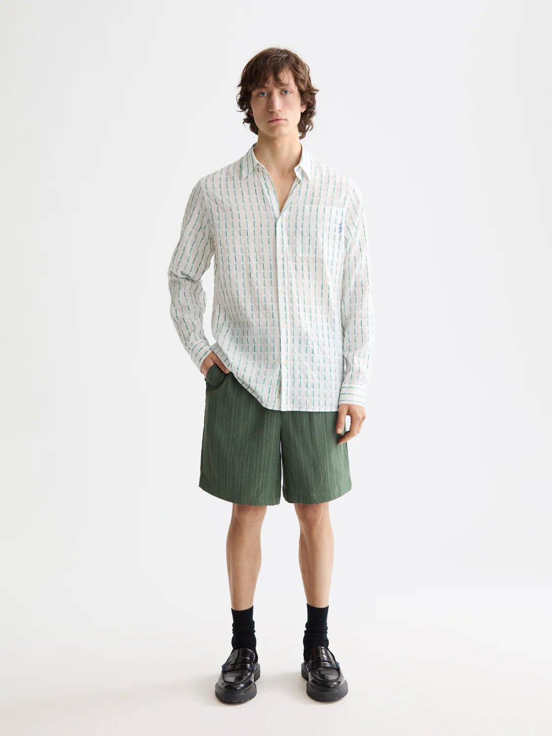 Scotch&Soda Fave striped bermuda shorts in Thyme Scotch&Soda Fave striped bermuda shorts in Thyme