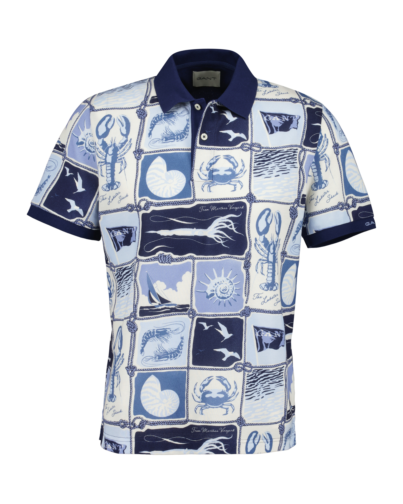 GANT Poloshirt mit Print See / Muschelen in Classic blue Kopie
