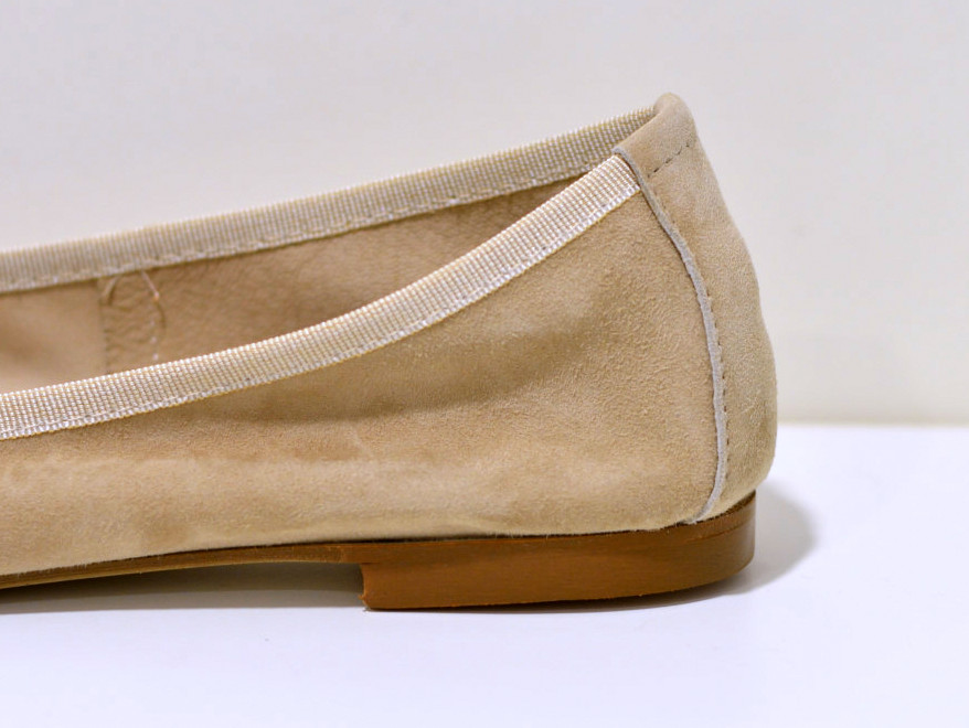 Gianluca Pisati Ballerinas aus Wildleder mit flexiberl Sohle in Camel