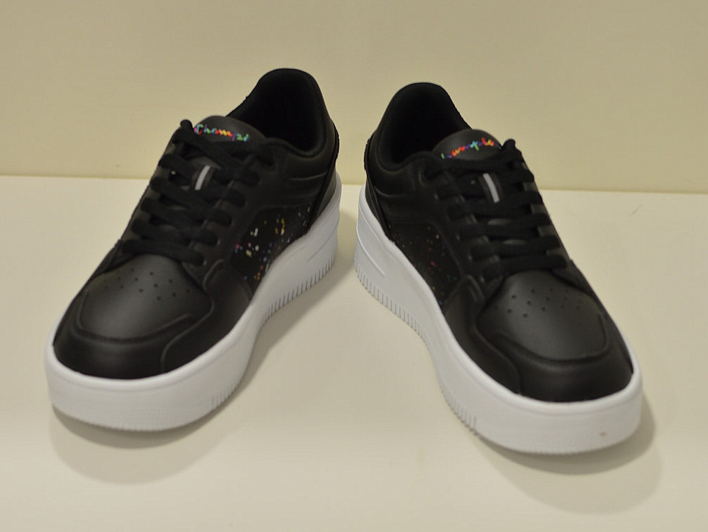 CHAMPION Damen Sneaker REBOUND PLATFORM ABSTRACT LOW in schwarz / multi