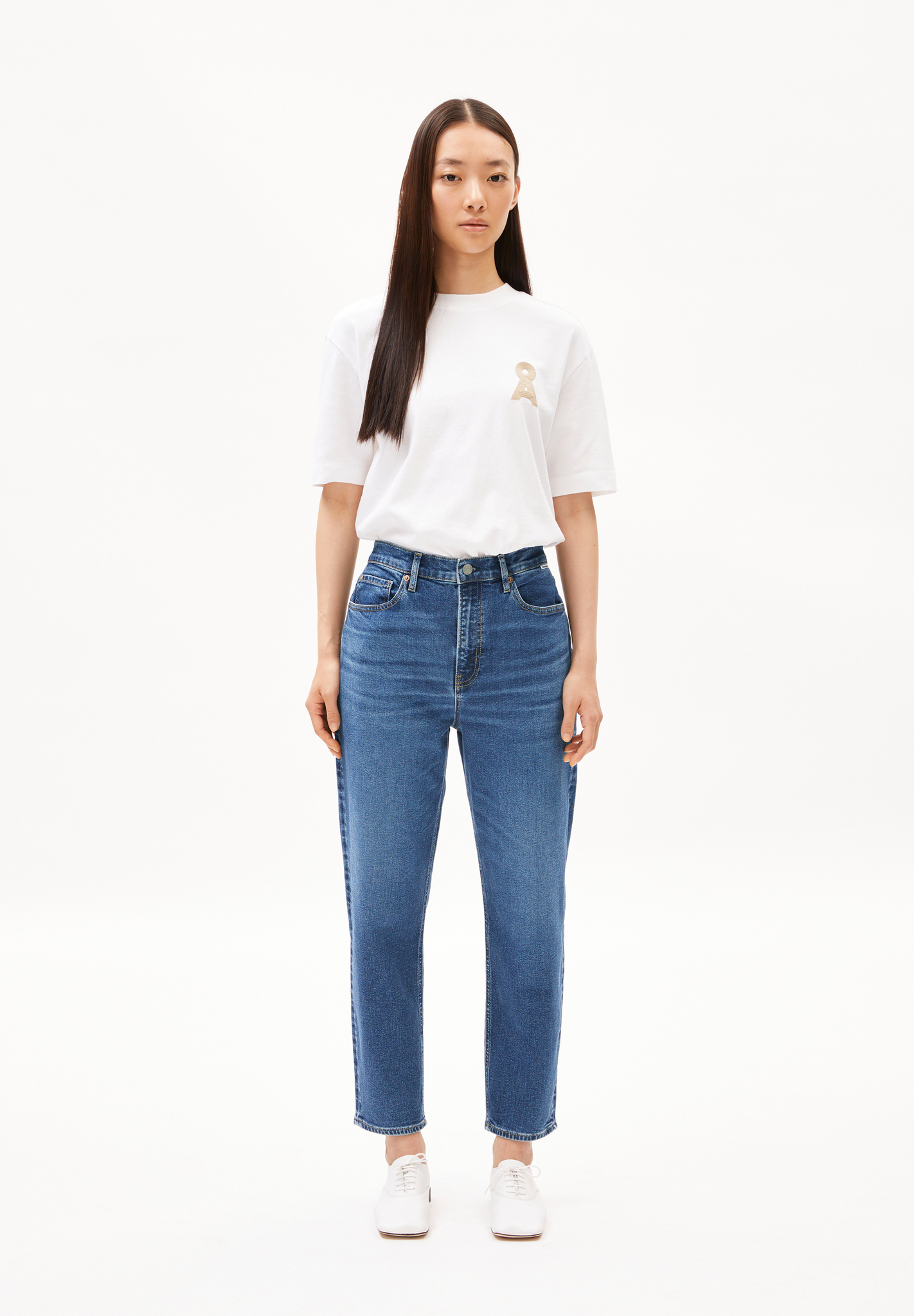 Armedangels  MAIRAA Mom Jeans recycelter Baumwoll Mix Comfort-Stretch carme