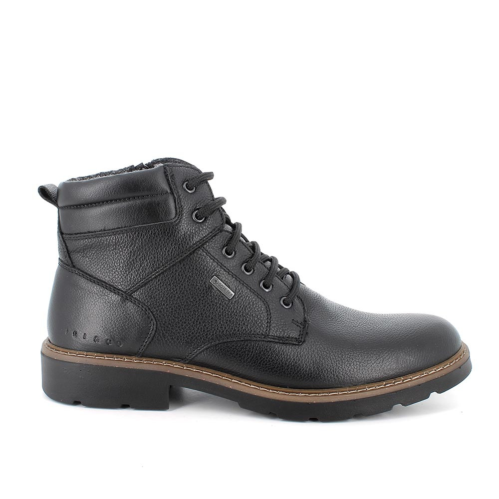 Igi&Co Wasserdichte Herrenstiefelette mit GORE-Tex und warmer Fütterung aus Leder in schwarz 