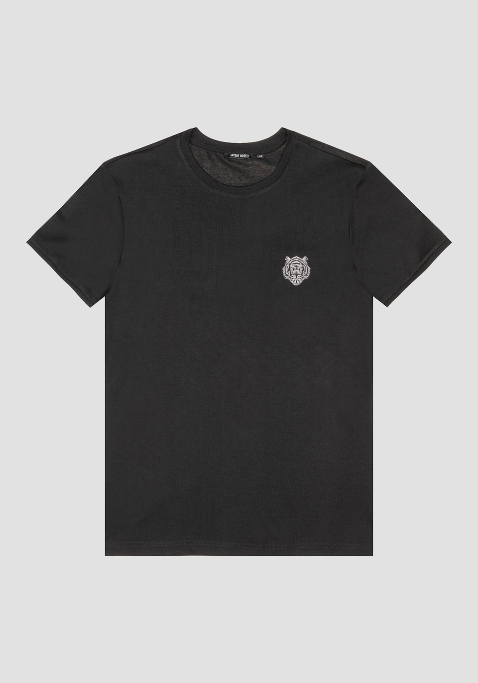 Antony Morato T-SHIRT SLIM FIT AUS REINER BAUMWOLLE MIT Tiger Print in schwarz Antony Morato T-SHIRT SLIM FIT AUS REINER BAUMWOLLE MIT Tiger Print in schwarz