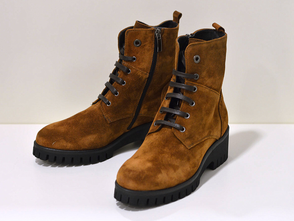Benson Made in Italy Leder Stiefelette Alba in Cognac