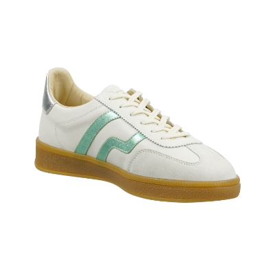 Gant Cuzima Sneaker aus Glatt- und Veloursleder in white / aqua Gant Cuzima Sneaker aus Glatt- und Veloursleder in white / aqua