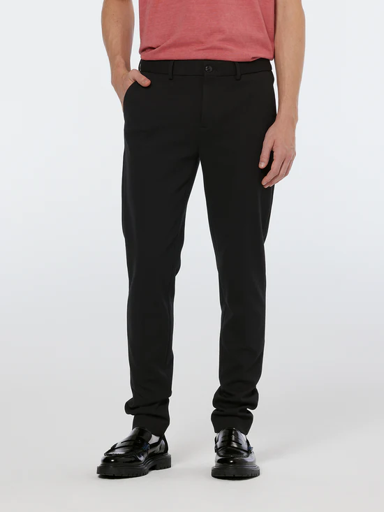 Scotch&Soda Mott soft jersey yarn-dyed chino in schwarz