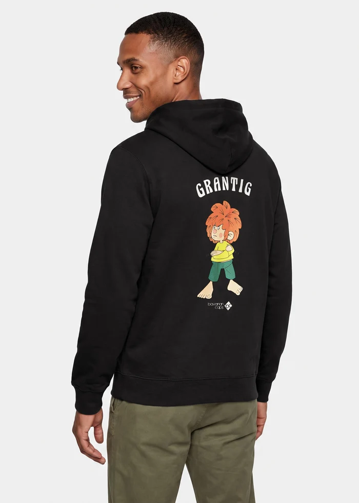 Bavarian Caps - HS107-1 Zipper "Pumuckl  Grantig" - schwarz