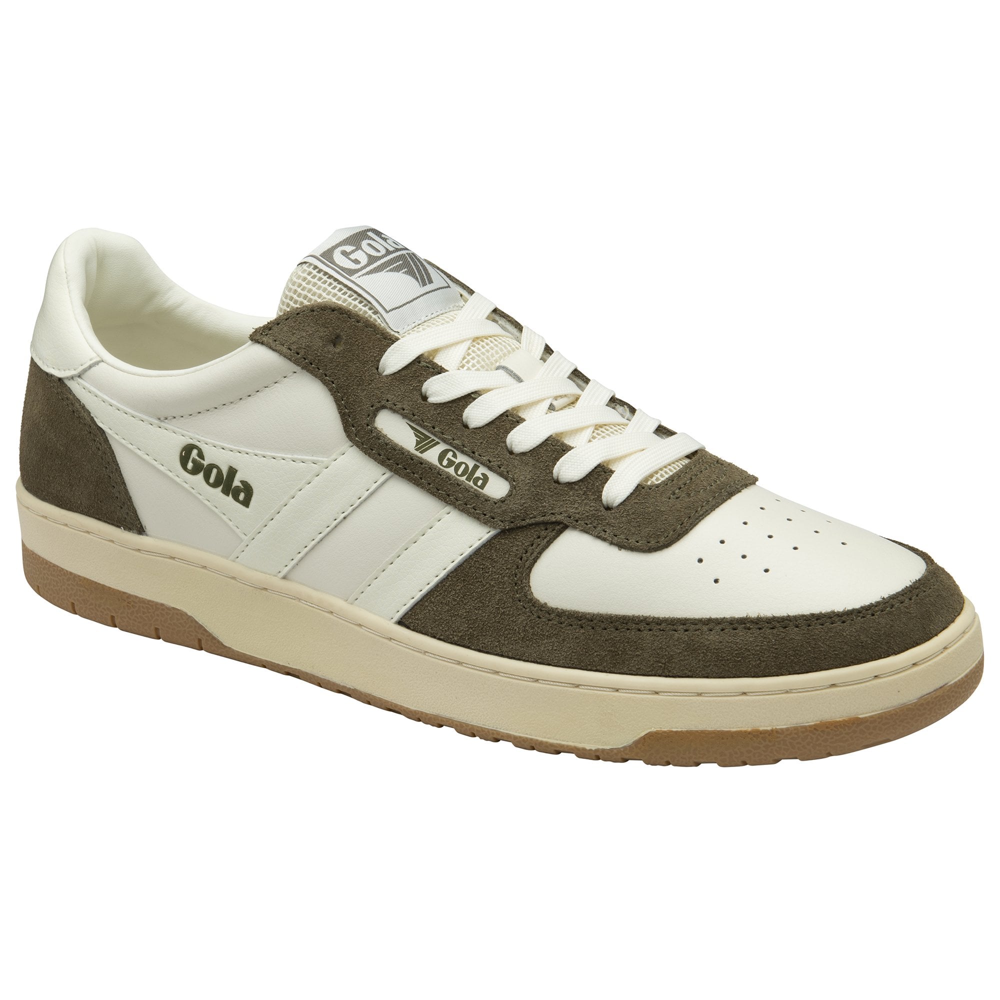 Gola Classics Men's Sneaker Hawk '89 Trainers in Off White/Khaki Gola Classics Men's Sneaker Hawk '89 Trainers in Off White/Khaki