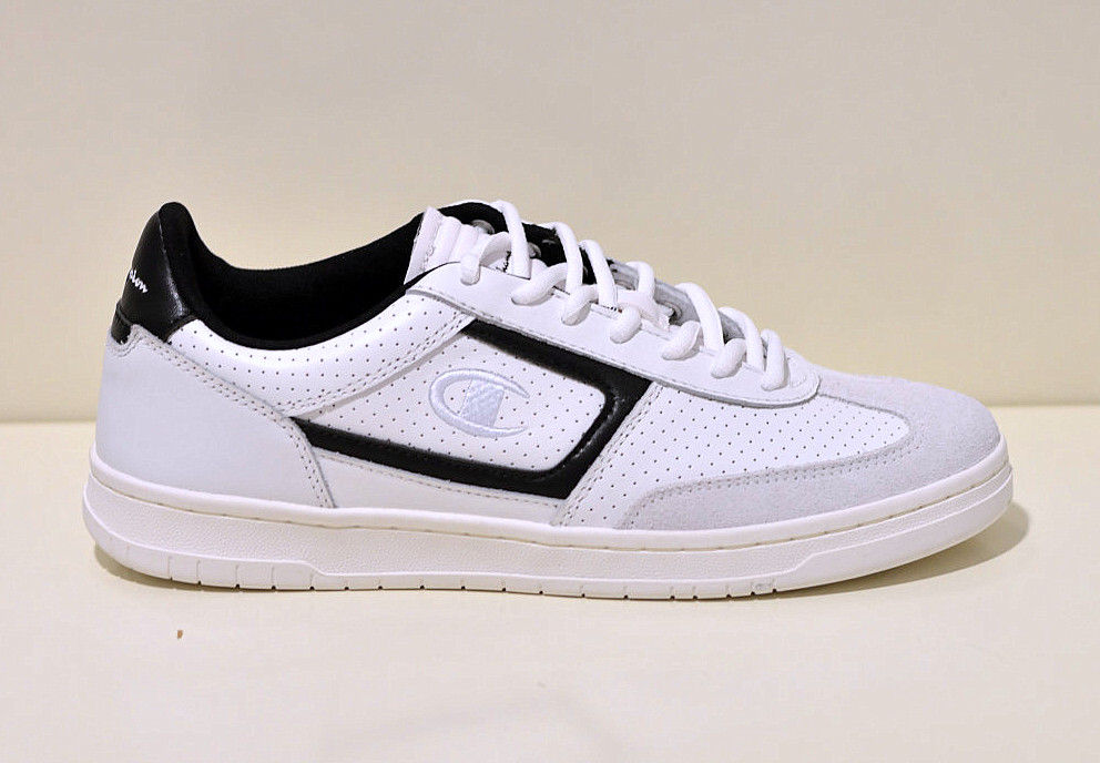 Champion CL78 LP Herren Leder Sneaker in weiß / schwarz 