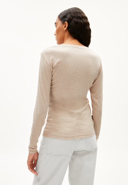 Armedangels JAALEAA Longsleeve aus TENCEL™ Lyocell Mix in sandstorm melange