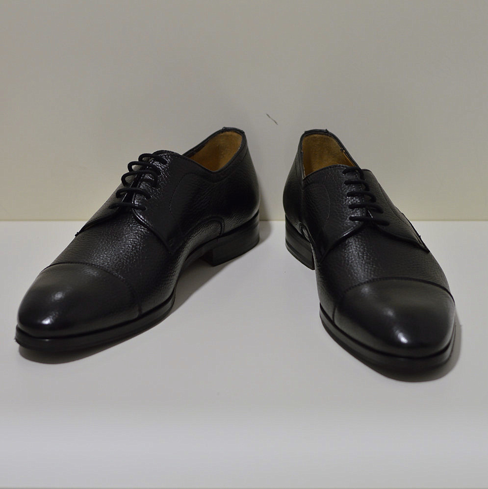  Berwick x Paco Milan Halbschuh aus edlem Hirschleder in schwarz mit genähter Ledersohle