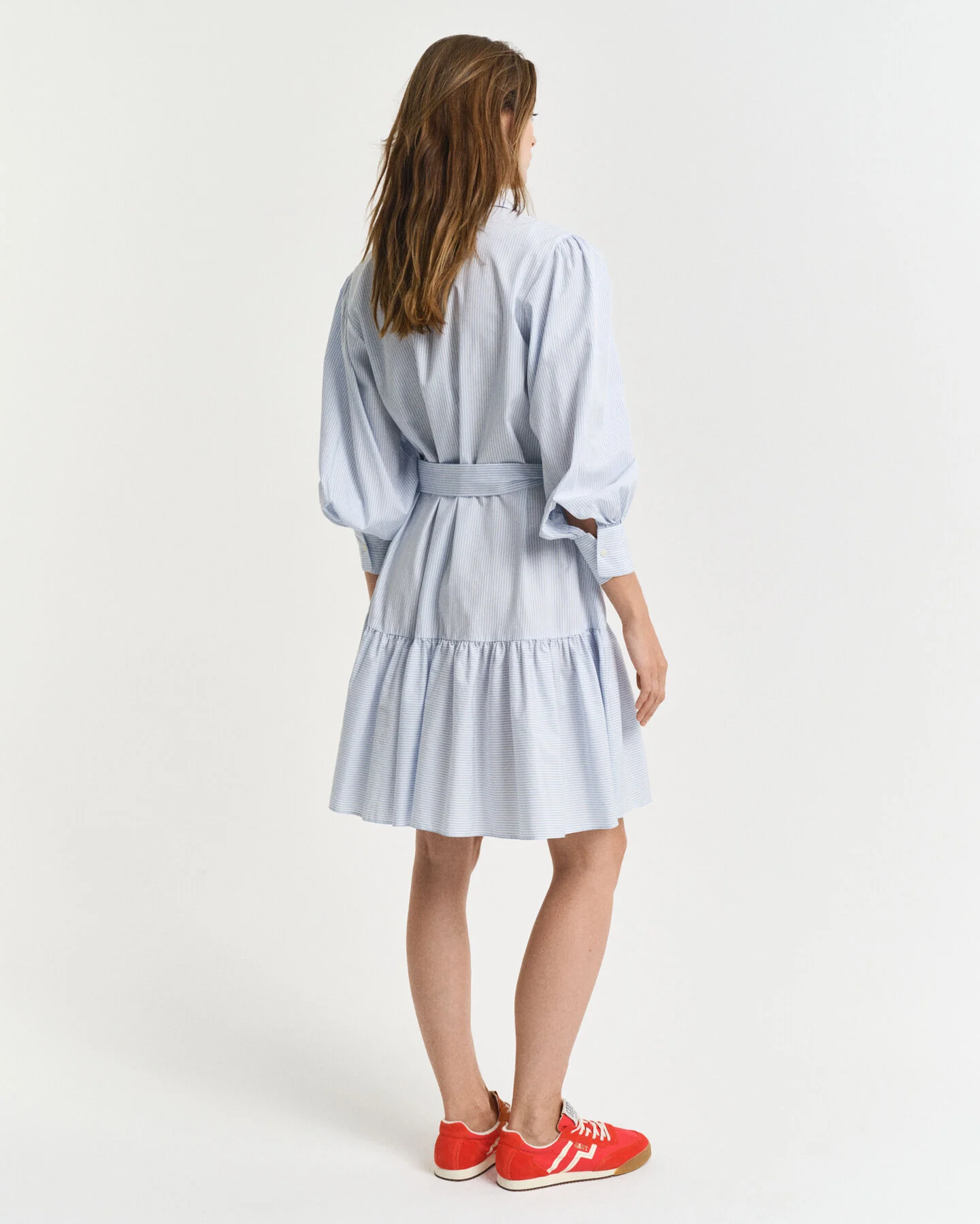 Gamt Damen Classic Popeline Kleid mit Streifen in Fresh Blue Gamt Damen Classic Popeline Kleid mit Streifen in Fresh Blue