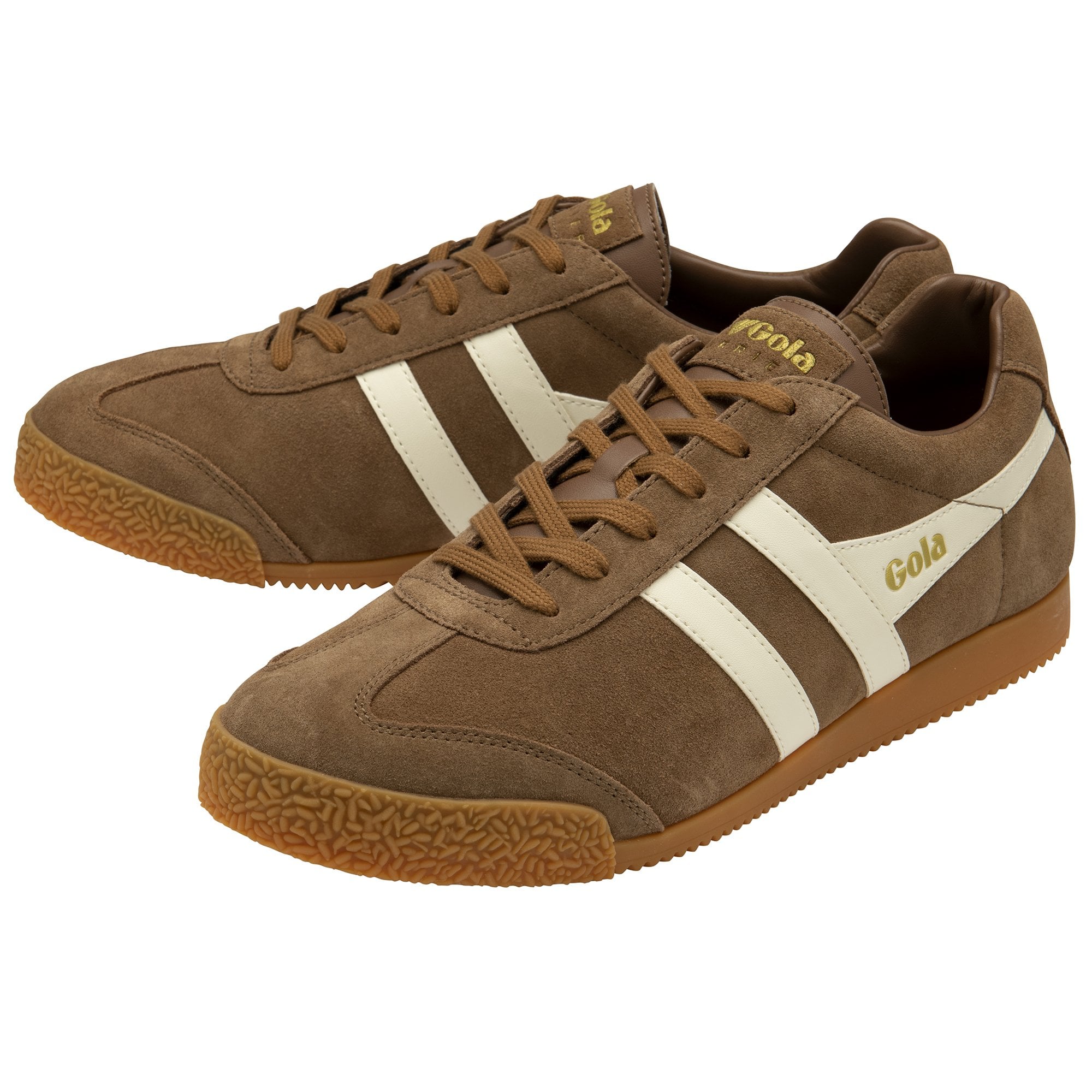 Gola Classics Sneaker Men's Harrier Suede Trainers Tobacco/Off White