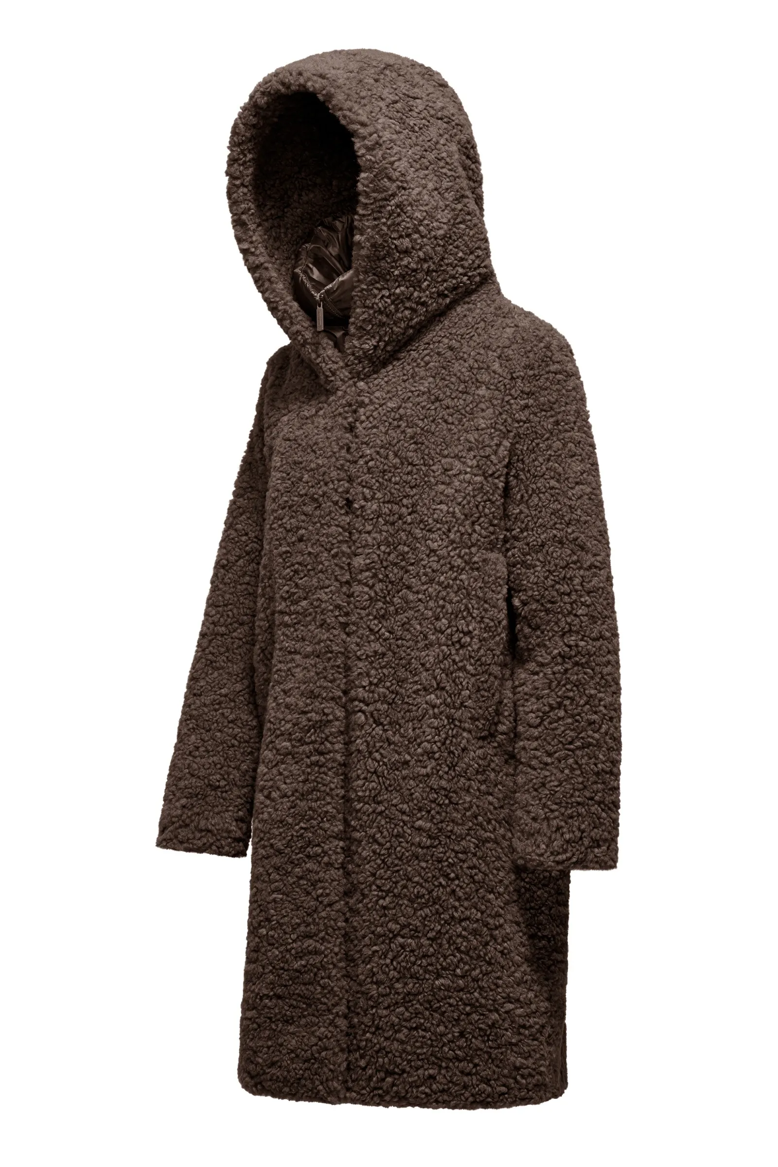 BomBoogie CW7658TSFC4 Langer Mantel aus Sherpa Fleece BomBoogie CW7658TSFC4 Langer Mantel aus Sherpa Fleece