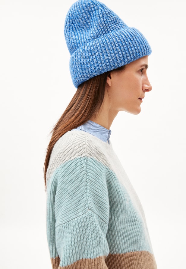 Armedangels MIYAAS MULTICOLOR Strick Pullover Loose Fit aus Bio-Woll Mix light grey melange-icy mist Armedangels MIYAAS MULTICOLOR Strick Pullover Loose Fit aus Bio-Woll Mix light grey melange-icy mist