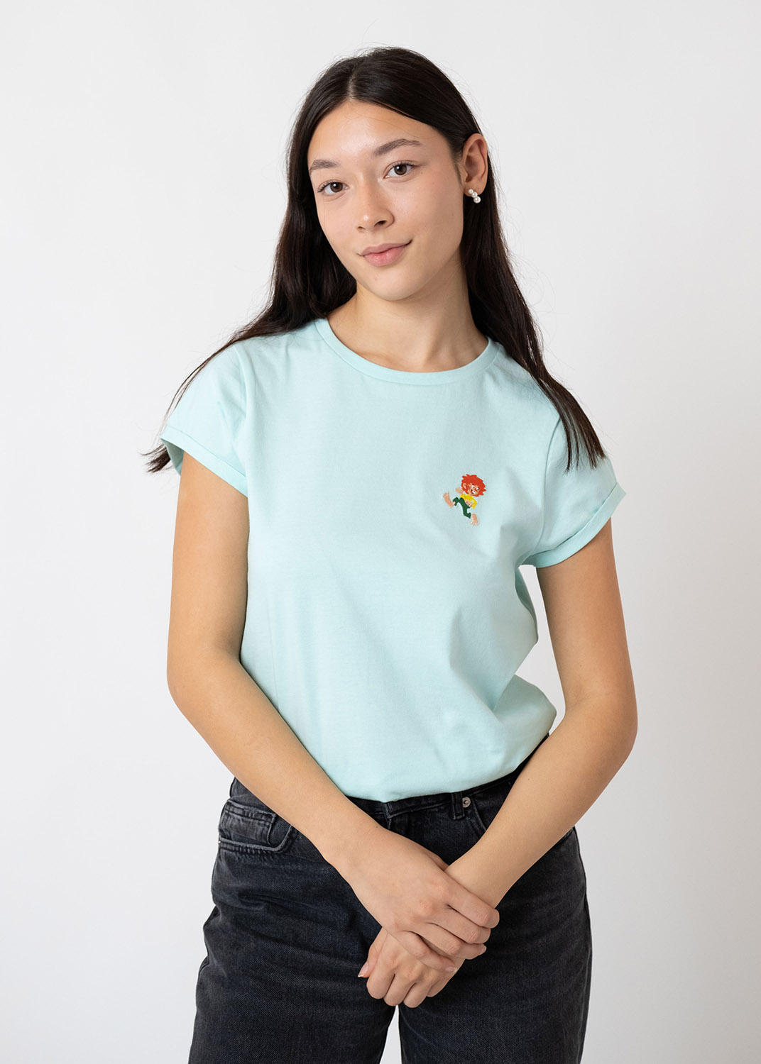 Bavarian Caps T-Shirt Pumuckl - hellblau, Damen