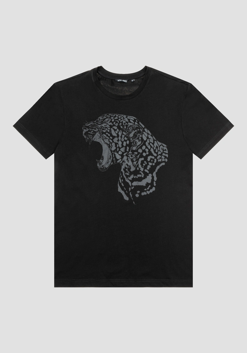 Antony Morato T-SHIRT SLIM FIT AUS REINER BAUMWOLLE MIT PRINT AUF DER VORDERSEITE in schwarz 