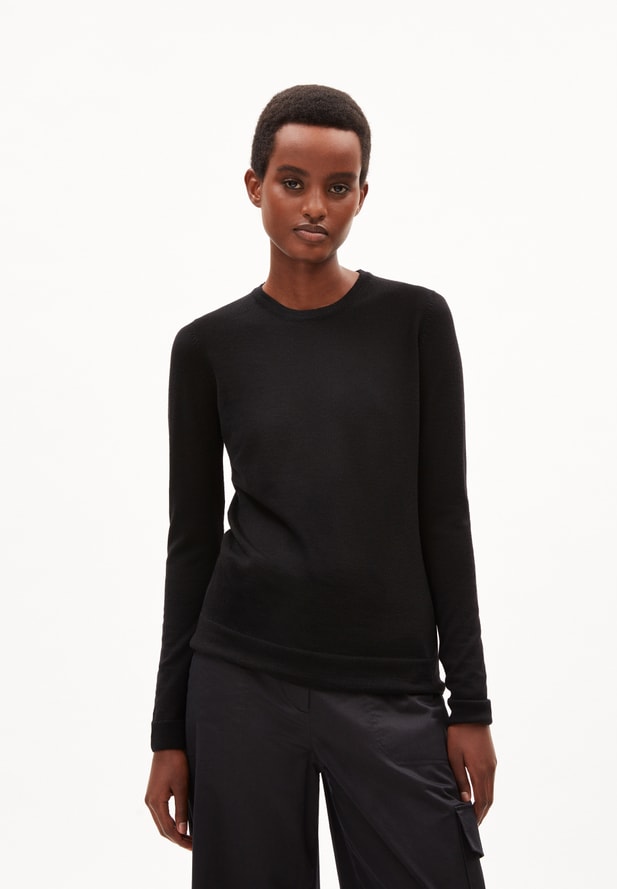 Armedangels  ELDIAA  Pullover Slim Fit aus Wolle in schwarz