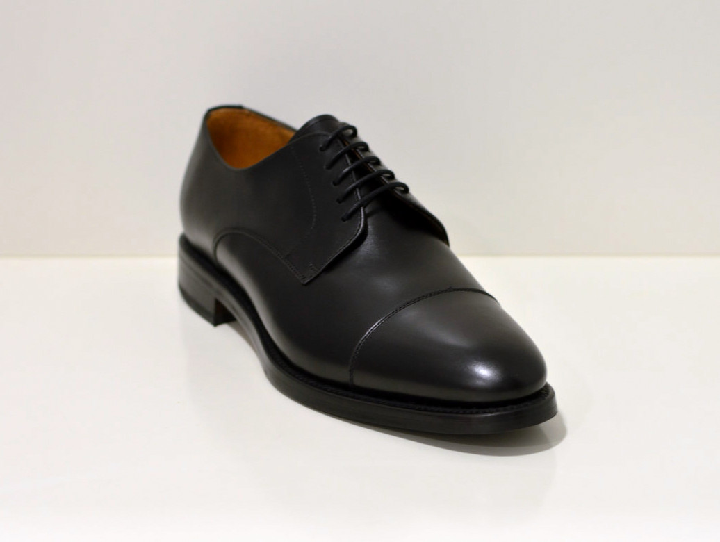 Berwick Rahmengenähter Blúcher Schuh mit Quernaht in schwarz 3012-K1 