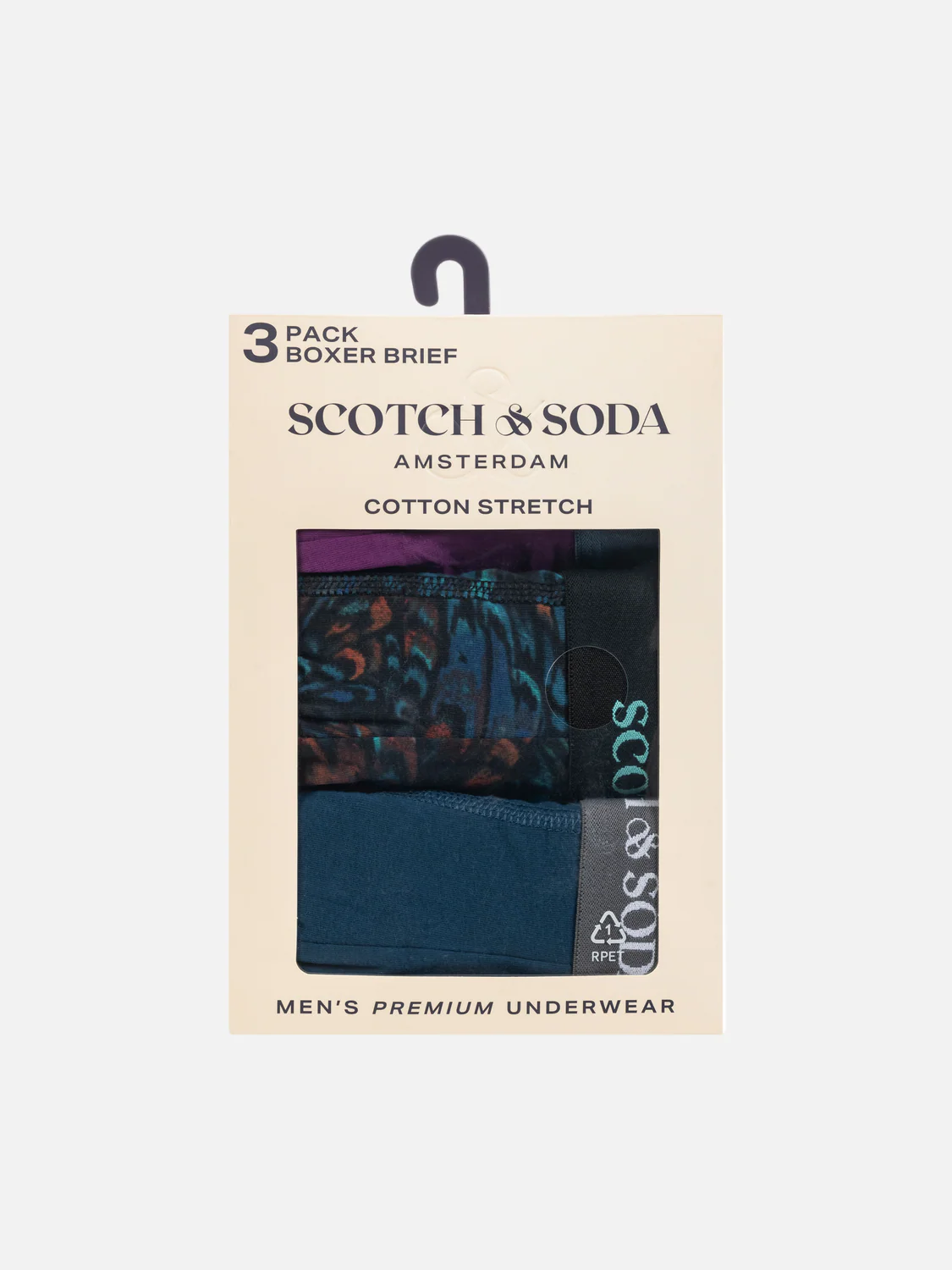 Scotch & Soda 3PACK COTTON STRETCH BOXER / Boxershort in TEAL