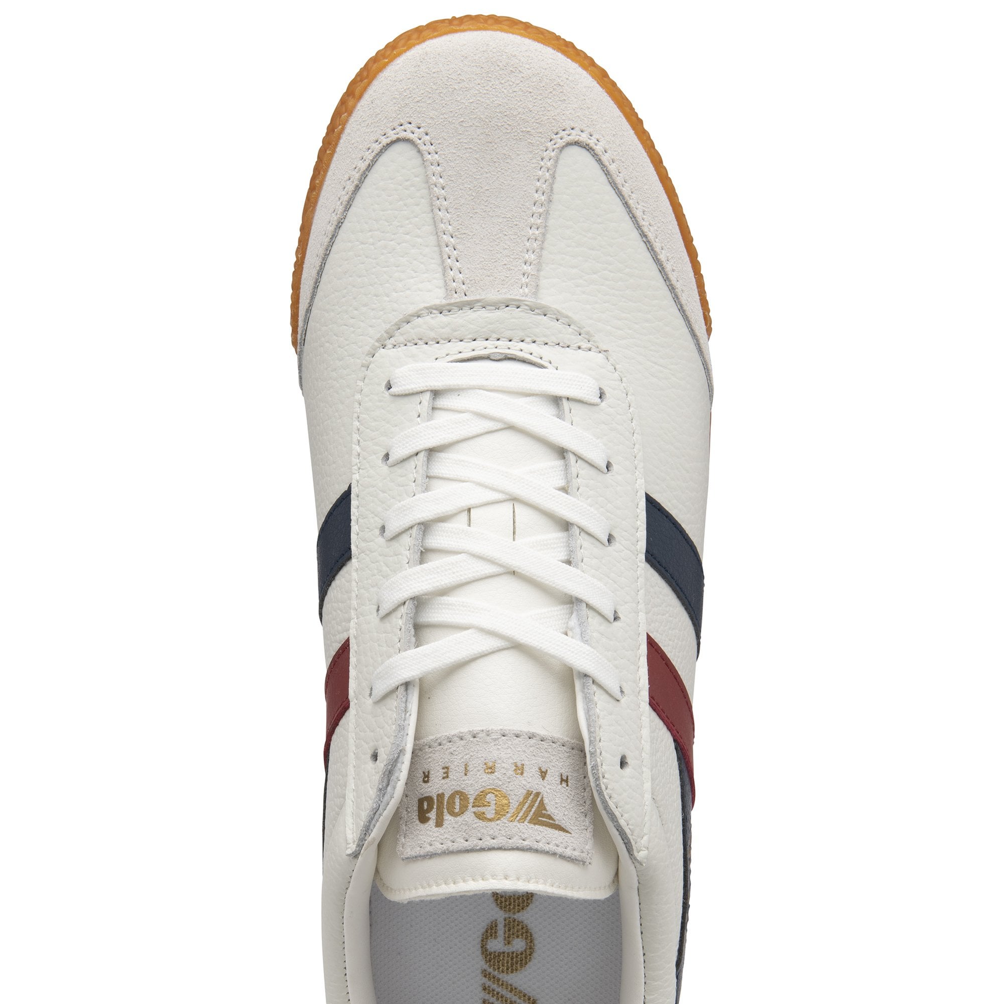 Gola Classics Sneaker Men's Harrier Leather Trainers in White/Navy/Red Gola Classics Sneaker Men's Harrier Leather Trainers in White/Navy/Red