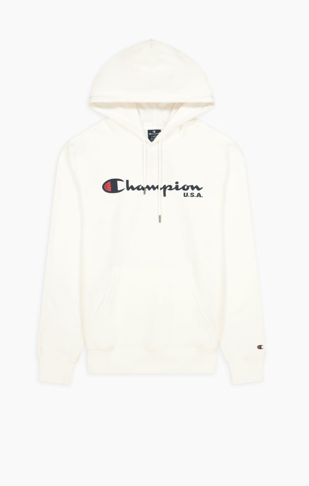 Champion Fleece-Kapuzenpullover mit „Champion USA“-Logo und Logopaspel