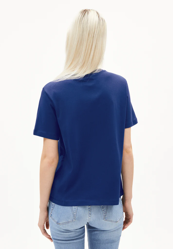Armedangels LUALAA ICONS T-Shirt aus Bio-Baumwolle blue noon-yellow Armedangels LUALAA ICONS T-Shirt aus Bio-Baumwolle blue noon-yellow
