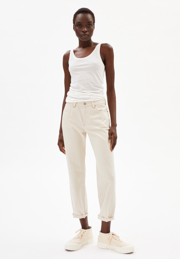 ARMEDANGELS BEAA CUSTOMIZED - Damen Top aus Bio-Baumwolle off white ARMEDANGELS BEAA CUSTOMIZED - Damen Top aus Bio-Baumwolle off white