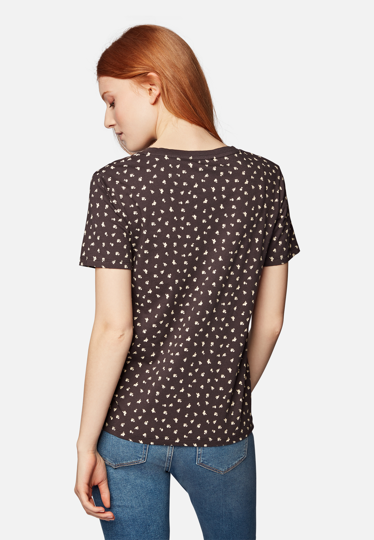 Mavi T-SHIRT | T-Shirt mit Allover-Print Blumen in grau Mavi T-SHIRT | T-Shirt mit Allover-Print Blumen in grau