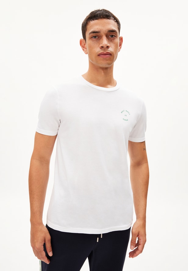 Armedangels  JAAMES HUMAN T-Shirt Regular Fit aus Bio-Baumwolle in weiß 