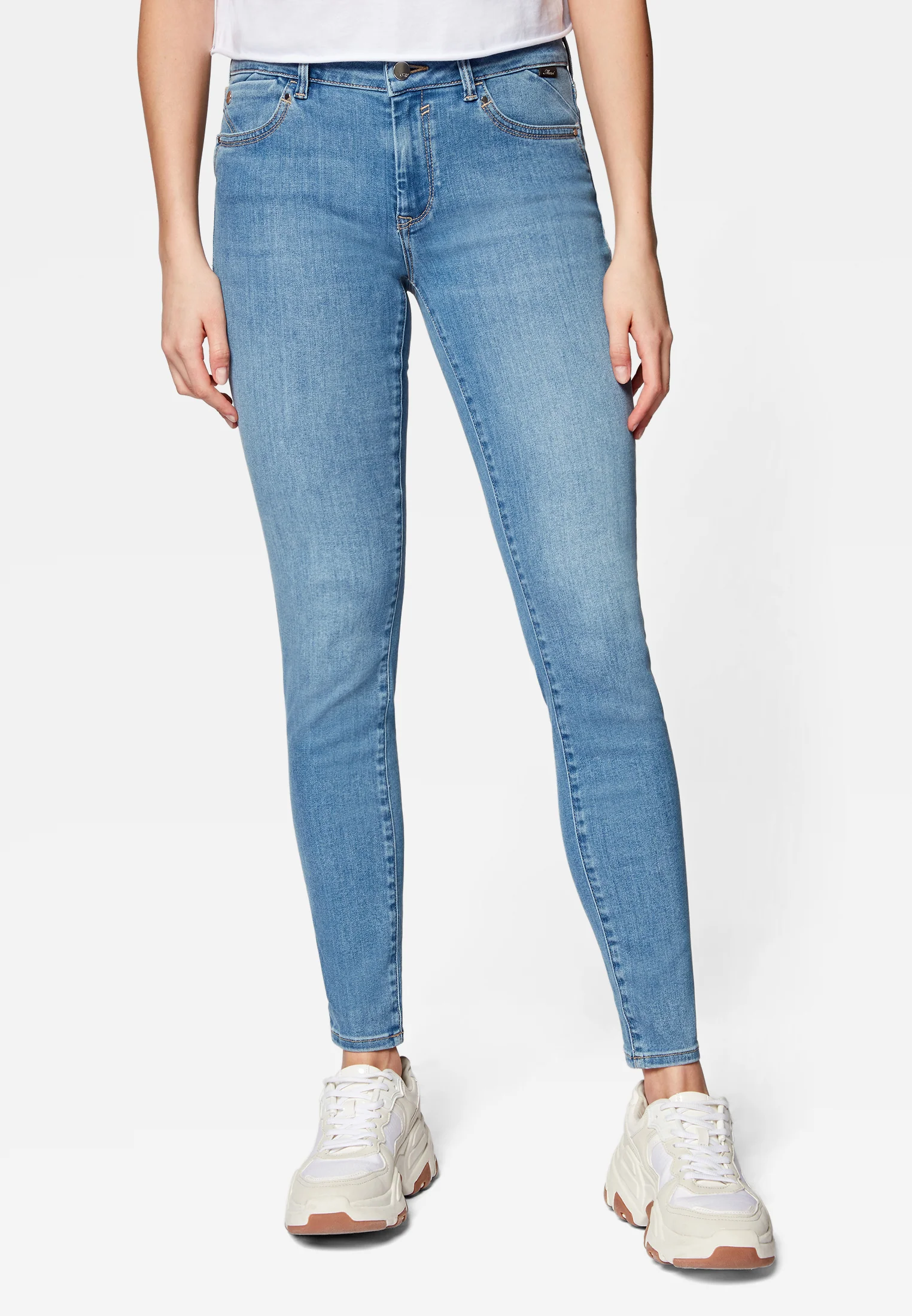 Mavi ADRIANA | Mid Rise, Super Skinny in baby blue super shape Mavi ADRIANA | Mid Rise, Super Skinny in baby blue super shape