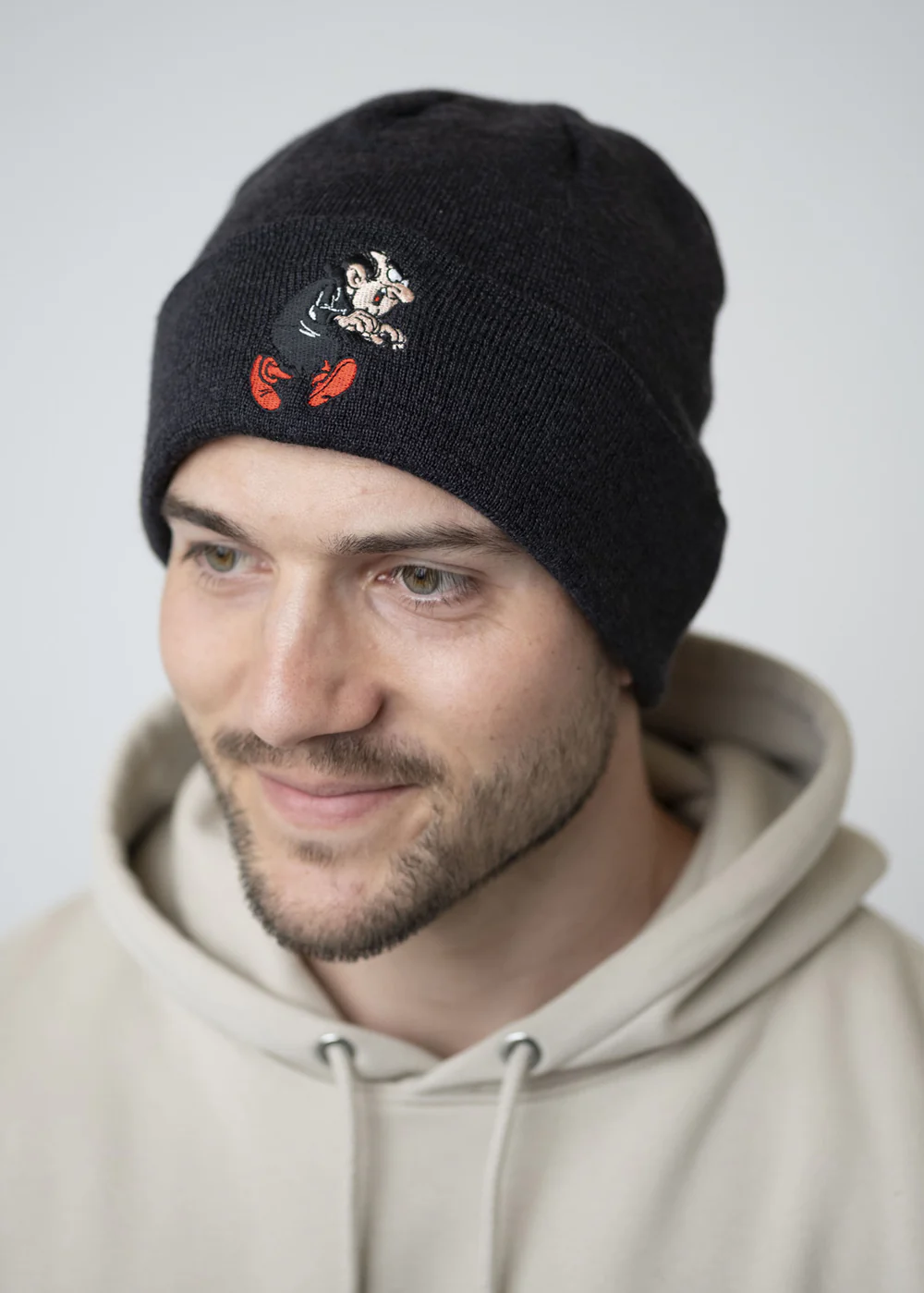 Bavarian Caps Mütze /Stick-Haum Die Schlümpfe Gargamel - schwarz