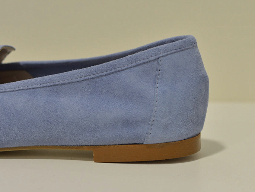 Gianluca Pisati Moccasins / Loafer Abete aus feinstem Wildleder (Gamsleder) in Jeans Blau