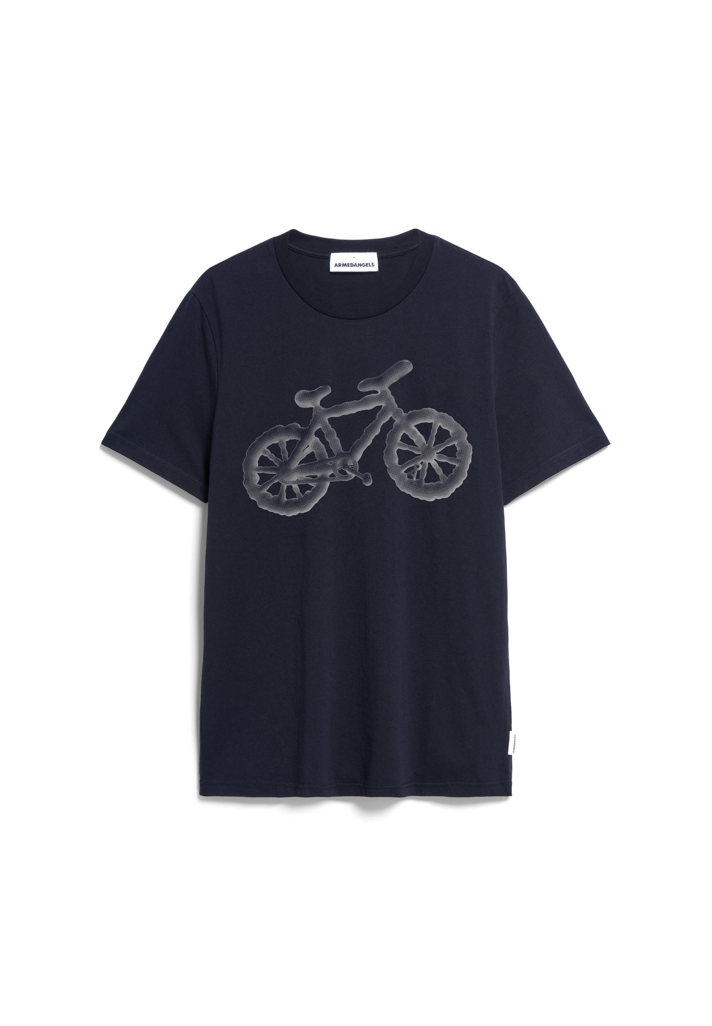 Armedangels JAAMES CLOUD BIKE T-Shirt Regular Fit aus Bio-Baumwolle in blau Armedangels JAAMES CLOUD BIKE T-Shirt Regular Fit aus Bio-Baumwolle in blau