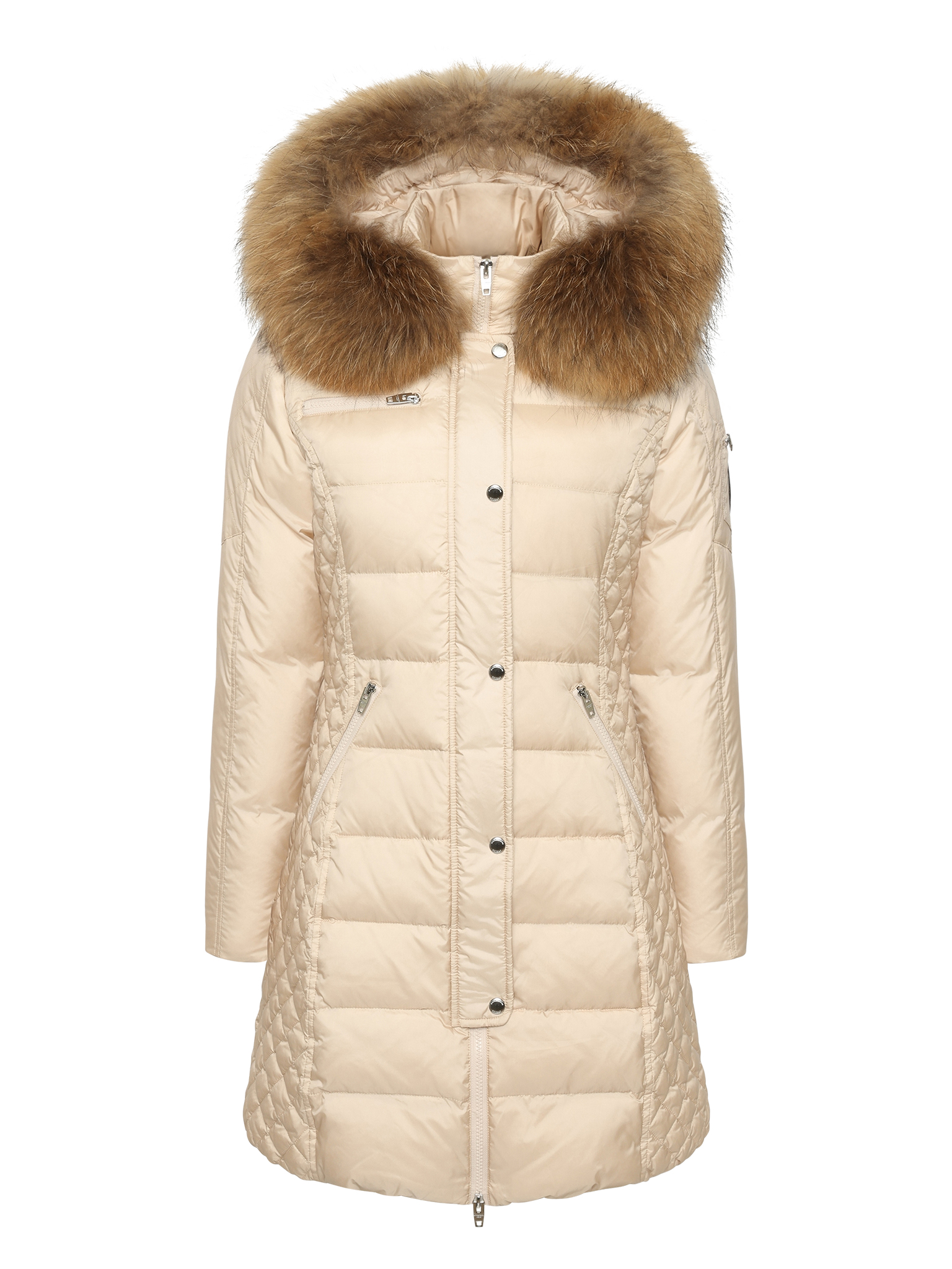 RockandBlue Beam Pearl Ivory / Natural Daunenmantel mit extra großem Echtpelz Kragen RockandBlue Beam Pearl Ivory / Natural Daunenmantel mit extra großem Echtpelz Kragen