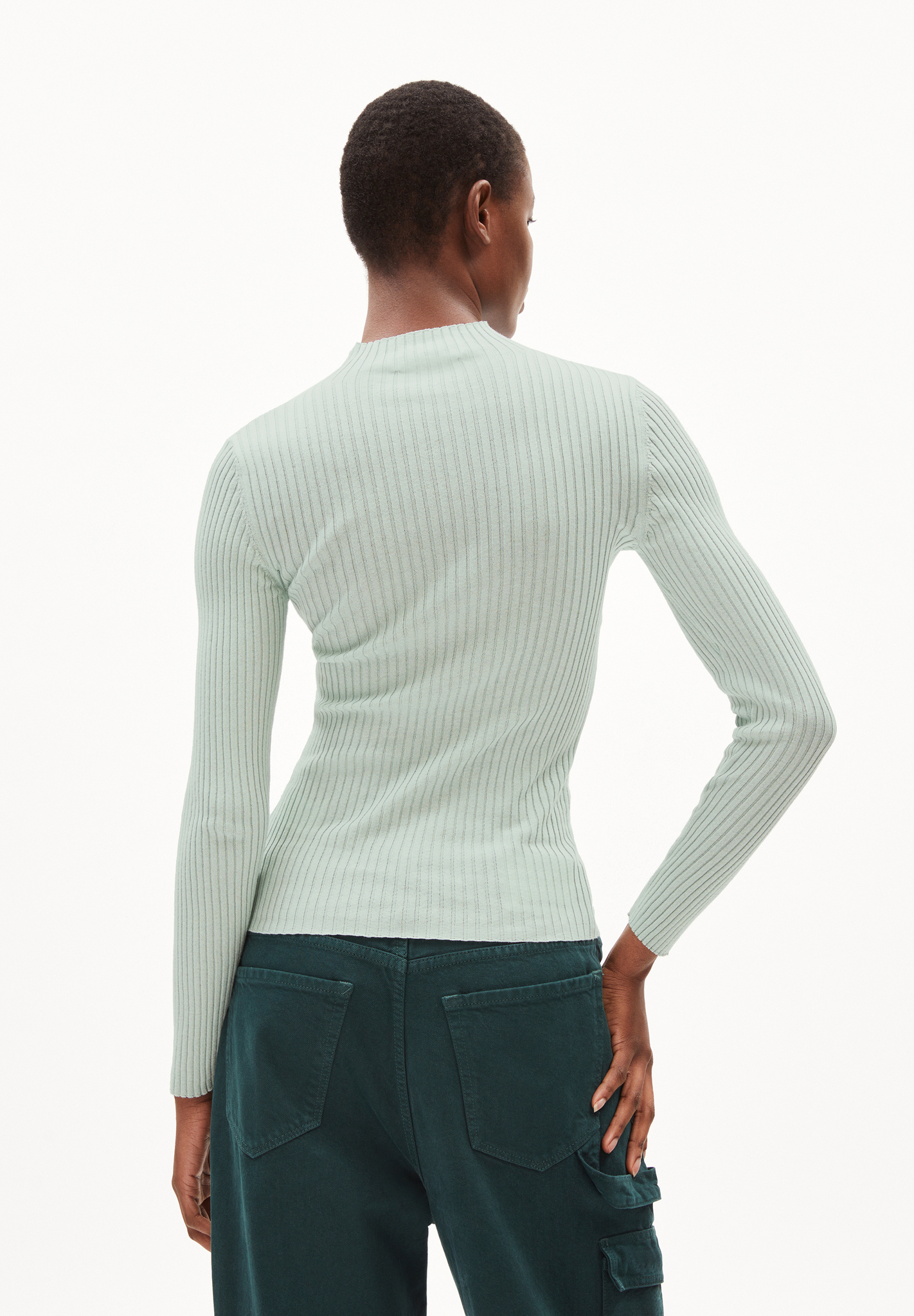 Armedangels ALAANIA Pullover Slim Fit aus Bio-Baumwolle in polar green Armedangels ALAANIA Pullover Slim Fit aus Bio-Baumwolle in polar green