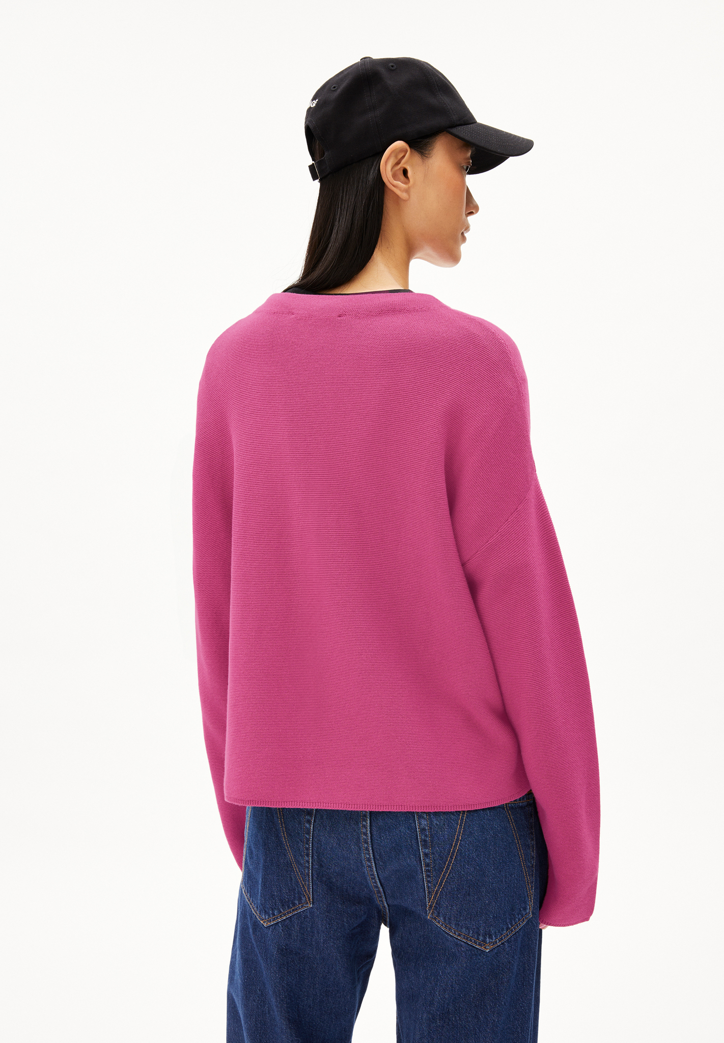 Armedangels MERINAA LINKS LINKS Pullover Loose Fit aus Bio-Baumwolle in berry Armedangels MERINAA LINKS LINKS Pullover Loose Fit aus Bio-Baumwolle in berry