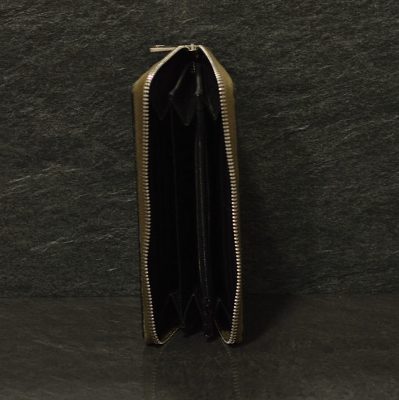 Ralph Gladen Pythonleder Zippwallet Schlangenleder Geldbörse in gelb / orange / grau