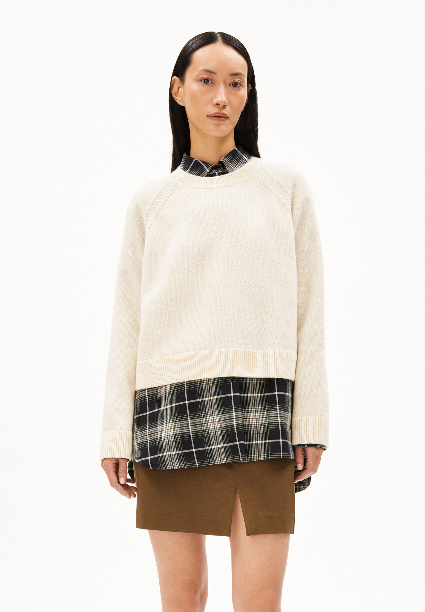 Armedangels  DILIRIAA REGLANA Pullover Loose Fit aus Bio-Woll Mix in oatmilk