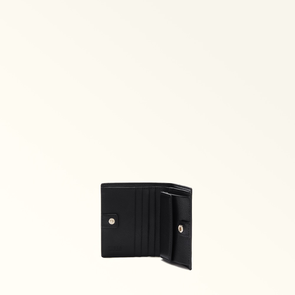 Furla Camelia Kompaktes Portemonnaie S / kleine GEldbörse in schwarz 