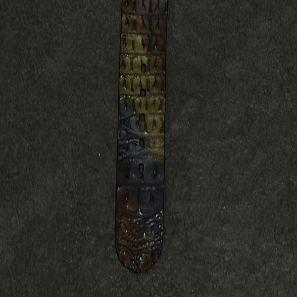 Fausto Colato Krokodilleder-Gürtel in der Sonderbreite 4,5cm multi camouflage / Coccodrillo