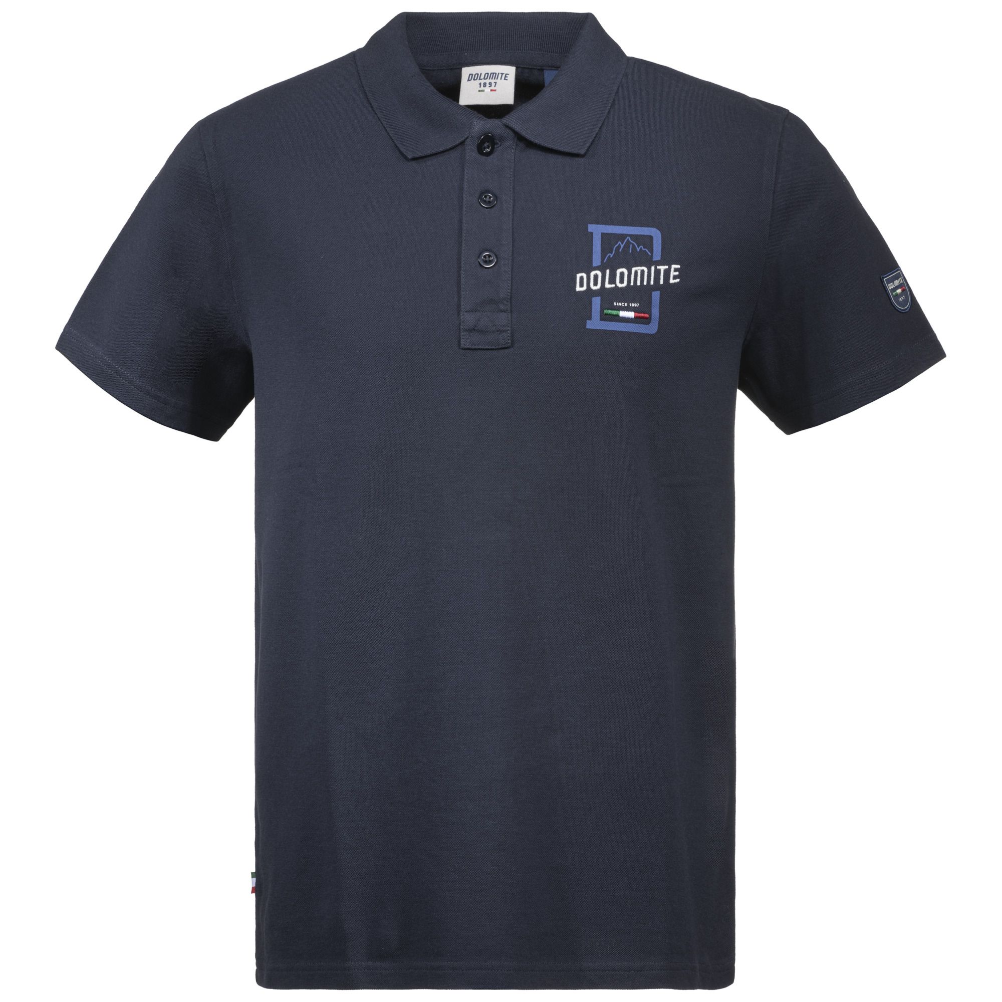 DOLOMITE Kurzärmliges Dobbiaco Poloshirt für Herren in wood blue