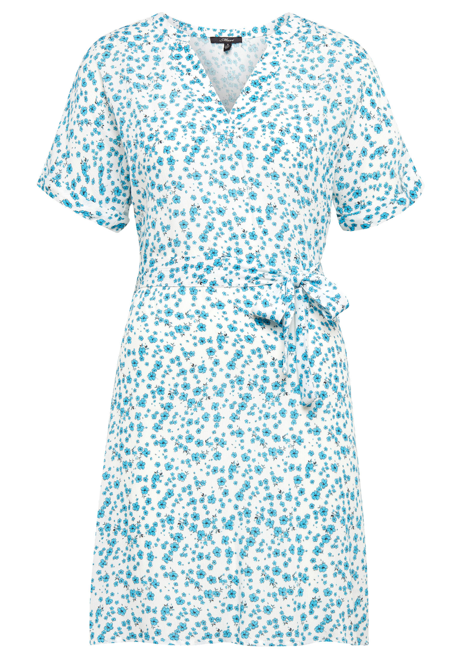 Mavi Kurzes Kleid mit Blumenmuster in blau Mavi Kurzes Kleid mit Blumenmuster in blau